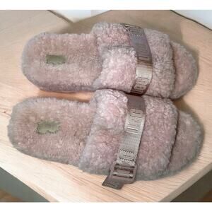 Ugg flufitta sheepskin lined chunky sole women’s pink sz 11